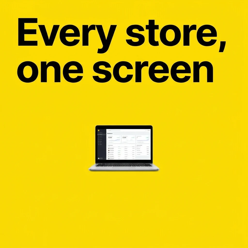 Generated square social ad with the headline Every store, one screen