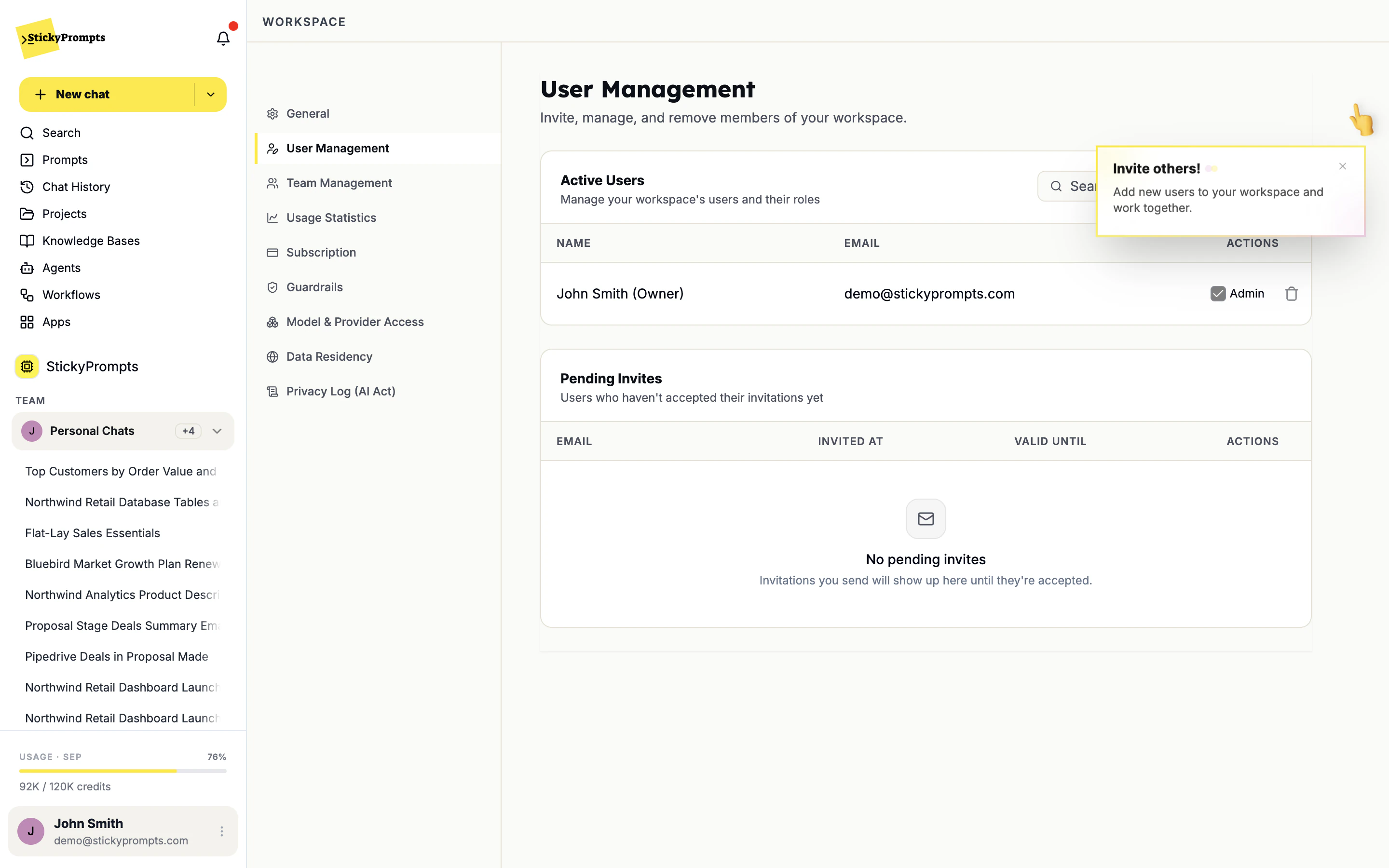 User management and invites